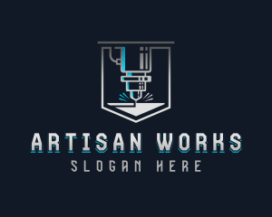 Laser Metalworks Engraving logo design