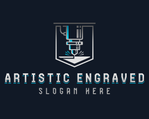 Laser Metalworks Engraving logo design