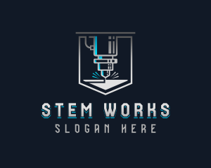 Laser Metalworks Engraving logo design