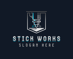 Laser Metalworks Engraving logo design