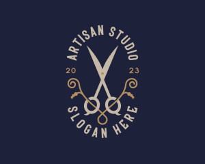 Luxury Salon Shears logo design