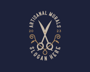 Luxury Salon Shears logo design