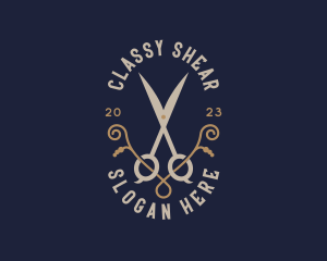 Luxury Salon Shears logo design