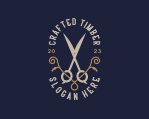 Luxury Salon Shears logo design