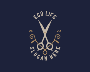 Luxury Salon Shears logo design