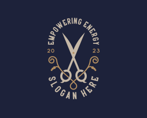 Luxury Salon Shears logo design