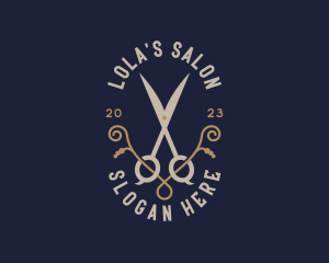 Luxury Salon Shears logo design