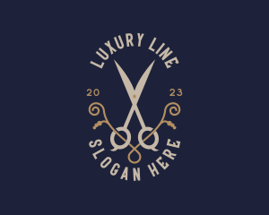 Luxury Salon Shears logo design