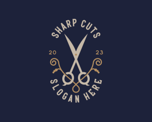 Luxury Salon Shears logo design