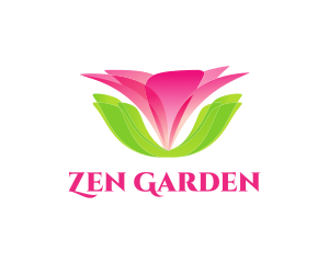 Pink Flower Spa logo design