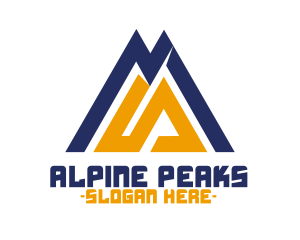 Outdoor Mountain Peak logo design