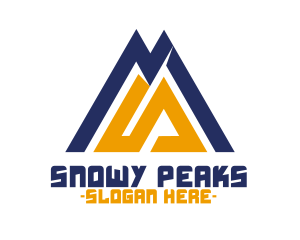 Outdoor Mountain Peak logo design