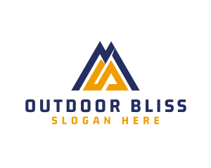 Outdoor Mountain Peak logo design