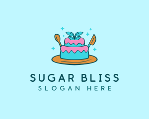 Cute Cake Pastry logo design