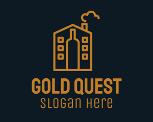 Gold Bottle Brewery logo design