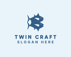 Twin Fish Aquarium logo design