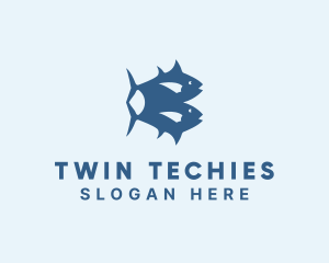 Twin Fish Aquarium logo design