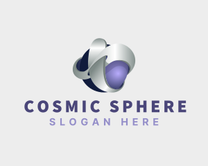 3D Sphere Telecommunication logo design