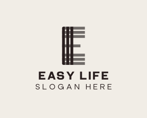 Elegant Stripes Letter E logo design