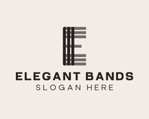 Elegant Stripes Letter E logo design