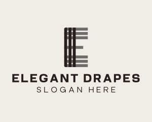 Elegant Stripes Letter E logo design