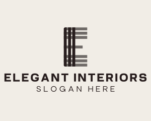 Elegant Stripes Letter E logo design