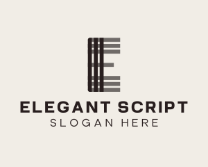 Elegant Stripes Letter E logo design