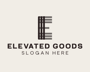 Elegant Stripes Letter E logo design