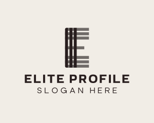 Elegant Stripes Letter E logo design