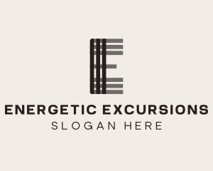 Elegant Stripes Letter E logo design