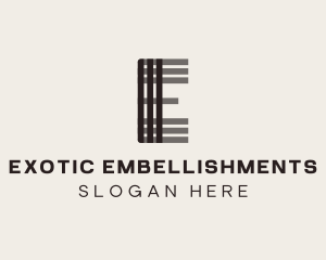 Elegant Stripes Letter E logo design