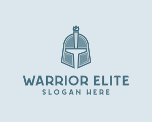 Warrior Helmet Fighter logo design