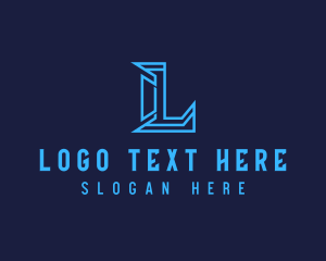 Modern Tech Letter L logo