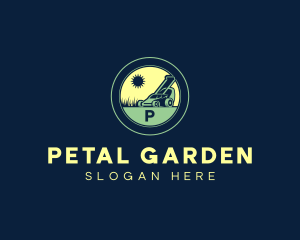 Gardening Lawn Mower Landscaping logo design