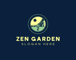 Gardening Lawn Mower Landscaping logo design