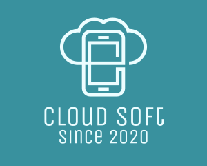 Mobile Cloud Storage logo design