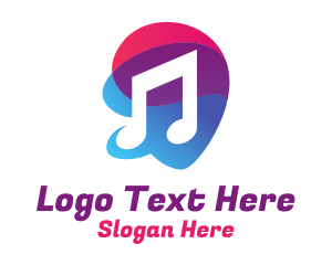 Multicolor Gradient Note  Logo