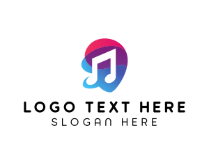 Multicolor Gradient Note  logo