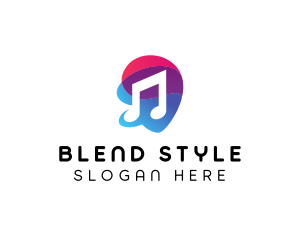 Multicolor Gradient Note  logo design