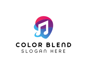 Multicolor Gradient Note  logo design