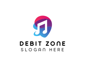 Multicolor Gradient Note  logo design