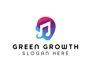 Multicolor Gradient Note  logo design