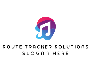 Multicolor Gradient Note  logo design