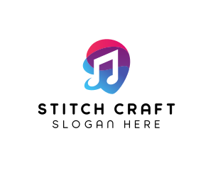 Multicolor Gradient Note  logo design