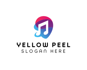 Multicolor Gradient Note  logo design