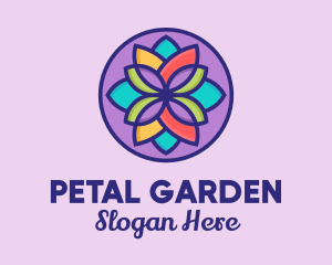 Multicolor Flower Petals  logo design