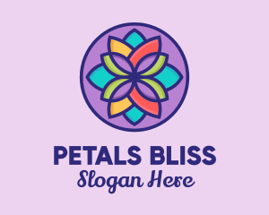 Multicolor Flower Petals  logo design