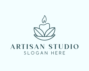 Candle Leaf Spa  logo design