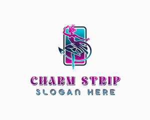 Erotic Female Stripper logo design