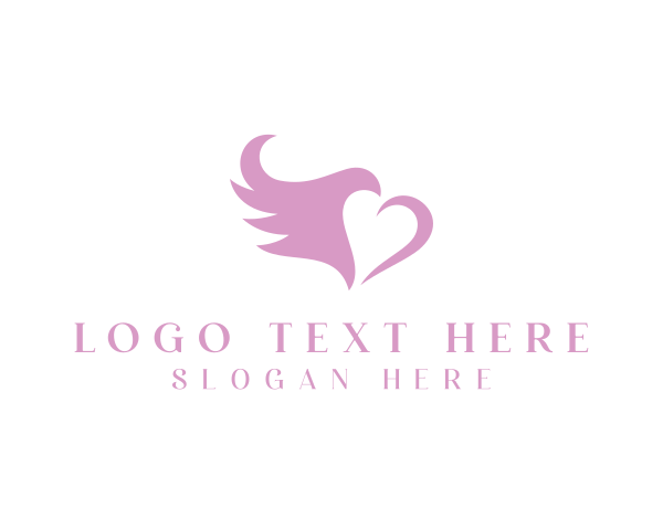 Pink Heart logo example 4